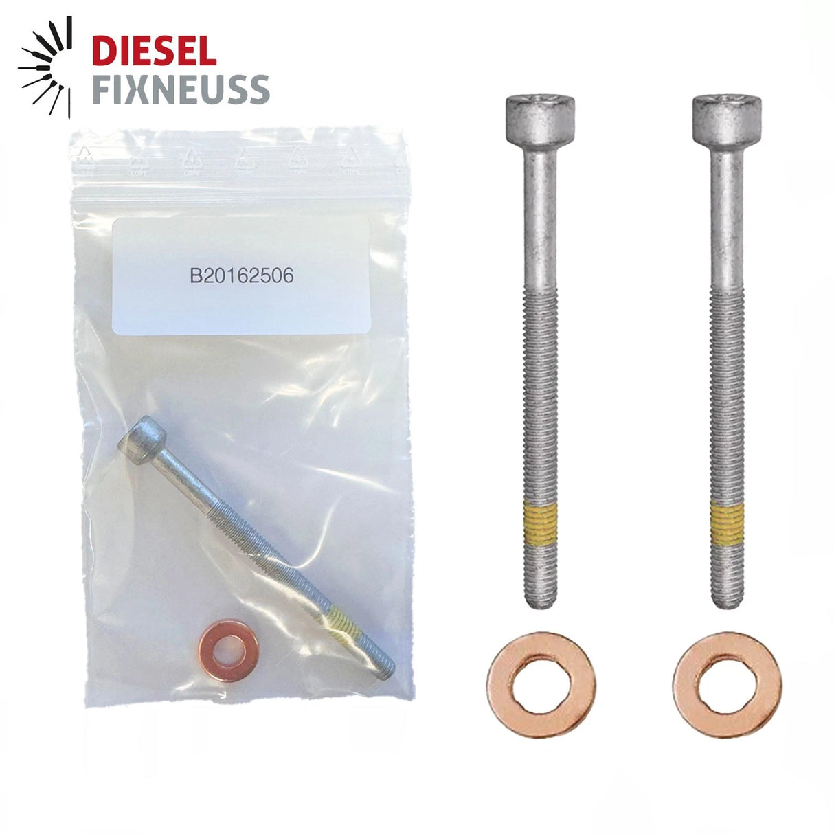 2x Zylinderschraube und 15×7.15×3.0 mm Dichtringe Einspritzdüse für Mercedes