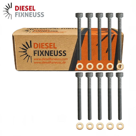 10x SCHRAUBE EINSPRITZDÜSENHALTER +15×7.15×1.5 mm DICHTRING FÜR MERCEDES