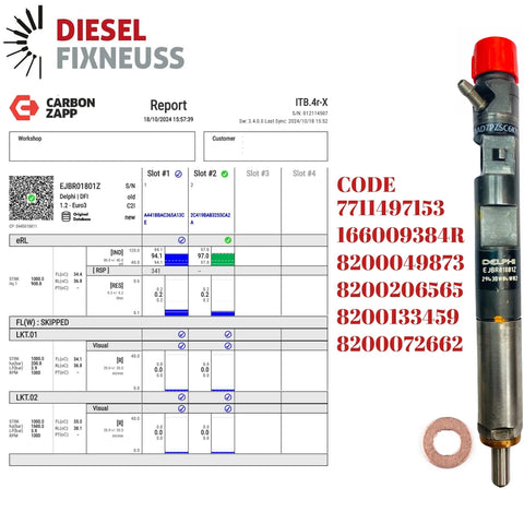 Einspritzdüse Injektor RENAULT Kangoo Scenic 1,5 dCi EJBR01801A EJBR01801Z