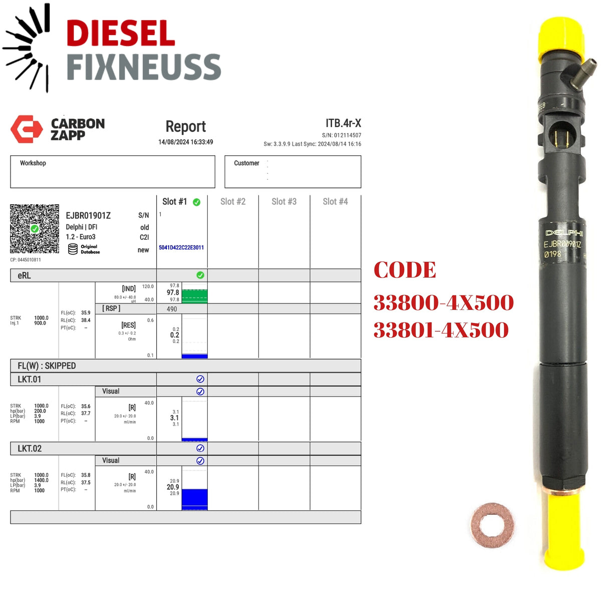 Delphi Injectors For Kia Carnival/Sedona & Hyundai Terracan 2.9 CRDi – (Refurbished, +Deposit)
