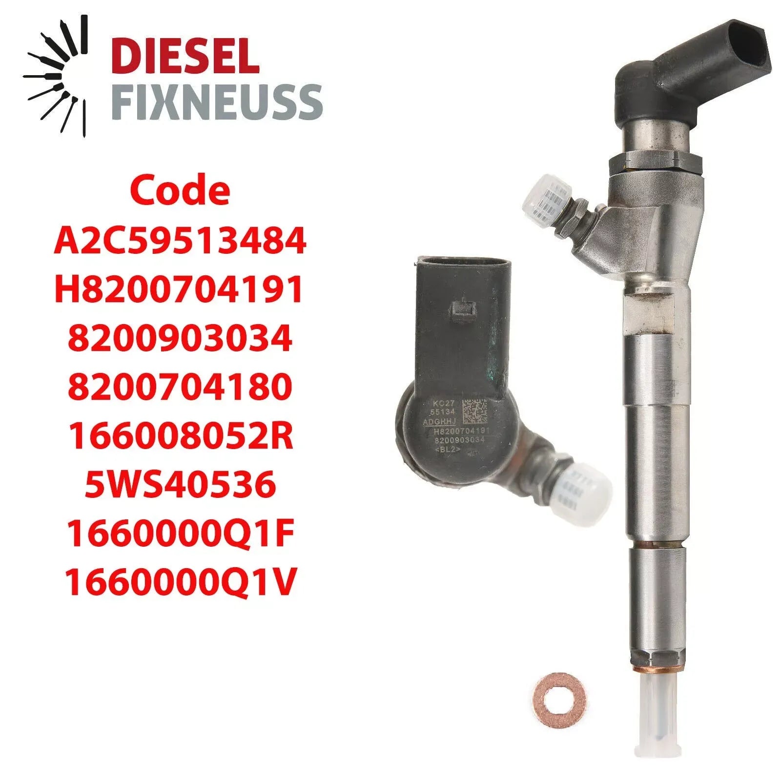 Siemens/Vdo Diesel Injector | Part No. H8200704191 | Fits Dacia, Nissan Qashqai, Renault Megane & Scenic