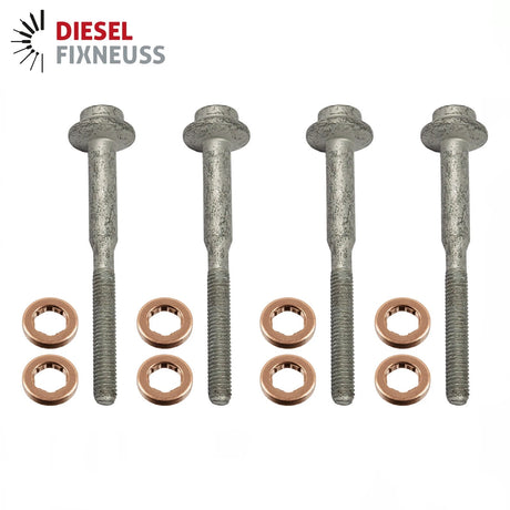 4x Dehnschrauben WHT003187 und 13×7.7×2.5 mm Kupferdichtring 1.6 TDI